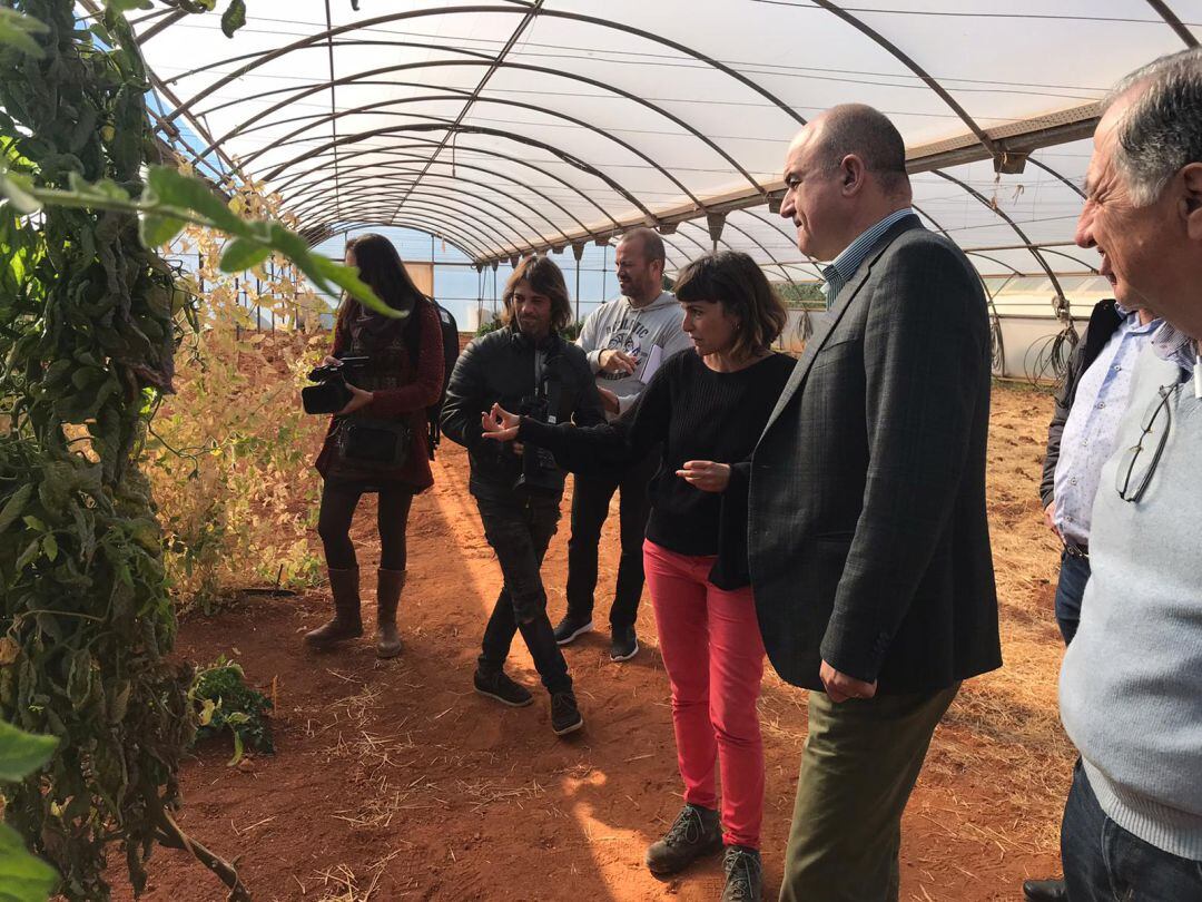 Un momento durante la visita