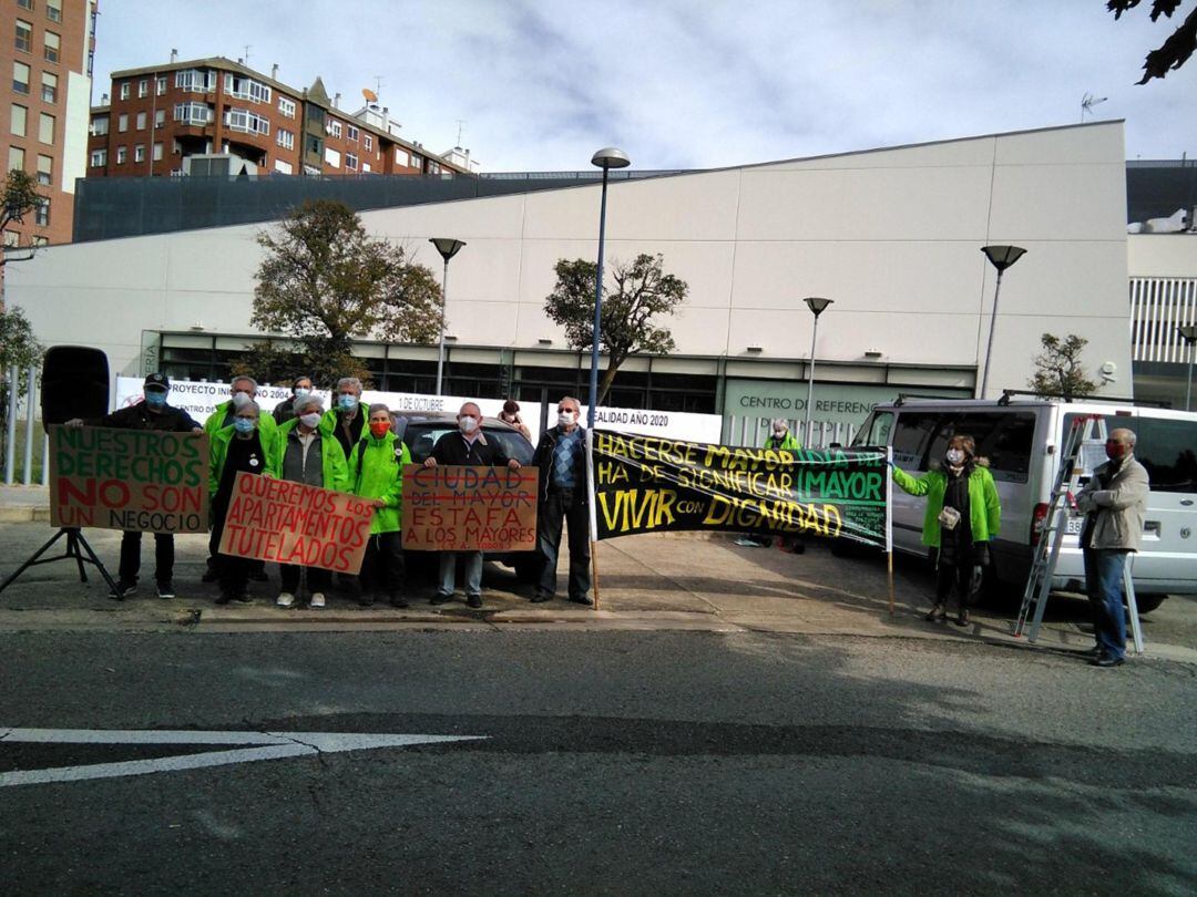 Concentración de los pensionistas en León
