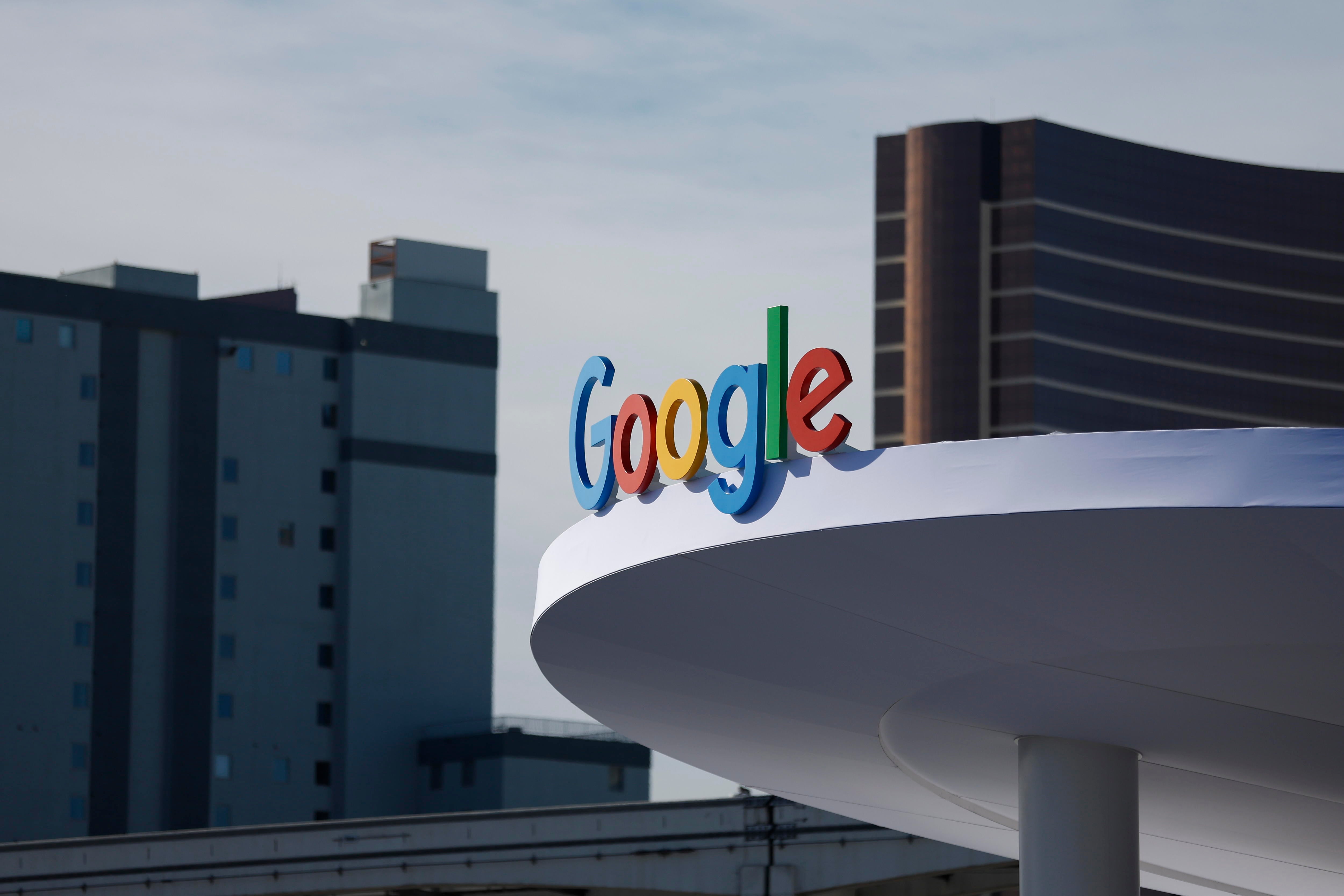 Logo en la sede de Google en Las Vegas. Archivo.