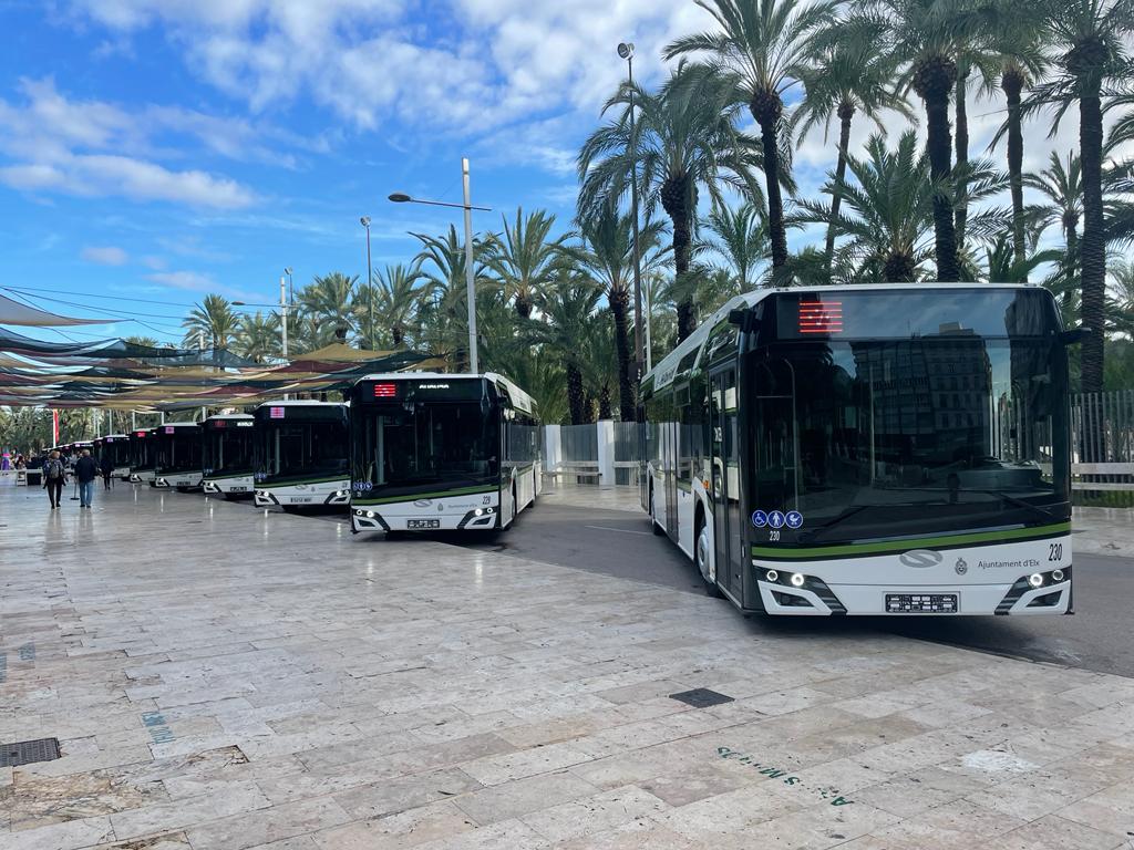 Flota de autobuses urbanos híbridos en Elche