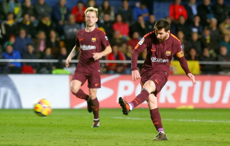 Messi durante el Villarreal - Barcelona de la jornada 15 de la Liga Santander. 