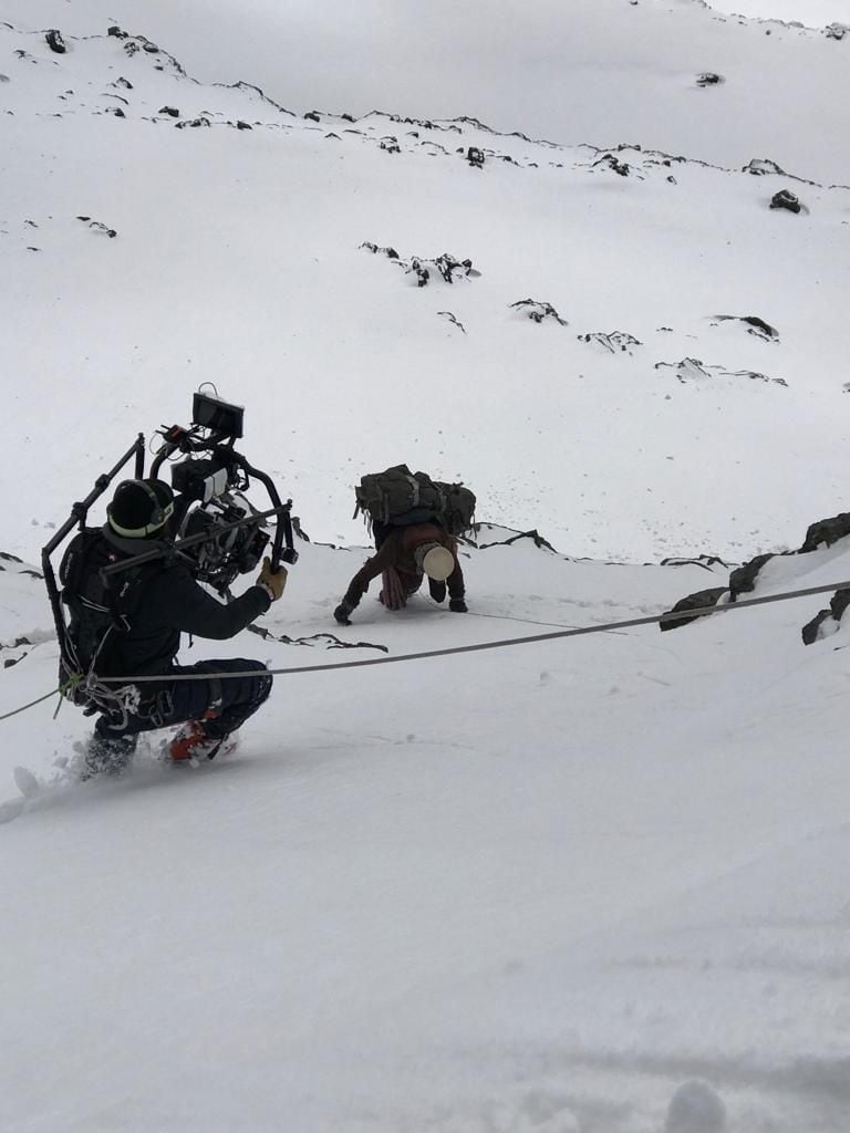 Momento del rodaje en Sierra Nevada