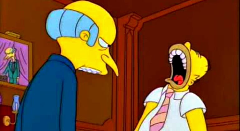 Imagen del Sr. Burns y Homer Simpson, jefe y empleado respectivamente, de uno de los capítulos de &#039;Los Simpson&#039;.