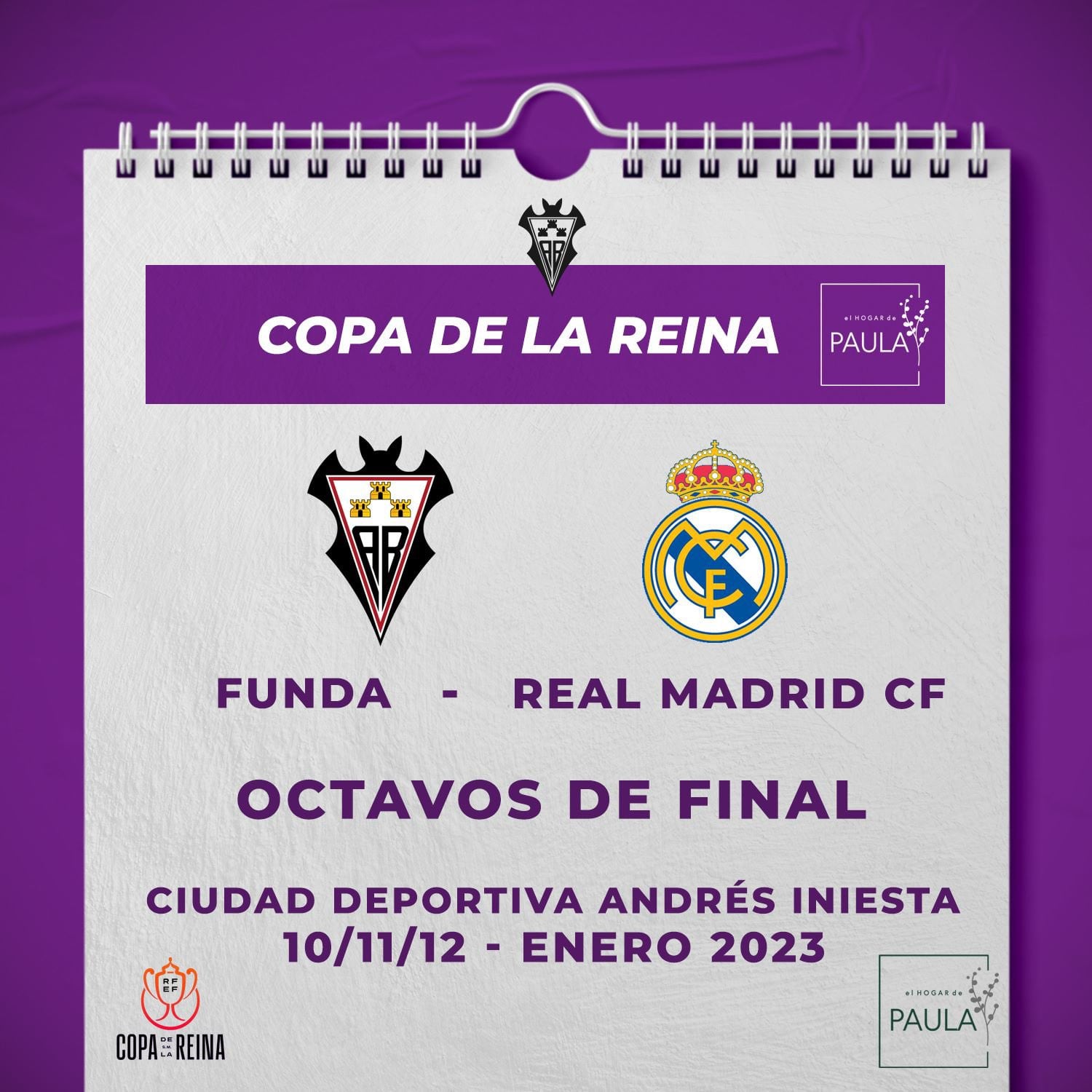 Fundación Albacete y Real Madrid se enfrentarán el 12 de enero