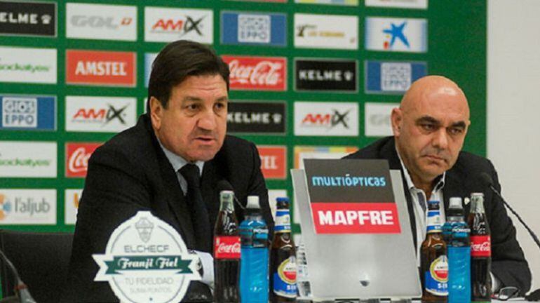 El expresidente del Elche José Sepulcre, a la izquierda, junto a Antonio Rocamora