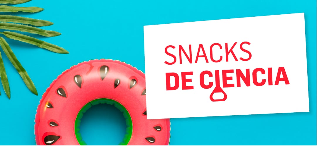 Cartel anunciador Snacks de Ciencia