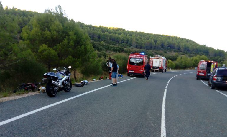 Efectivos en el lugar del accidente