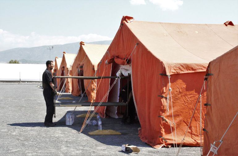 Centro de acogida de inmigrantes en el Puerto de Motril