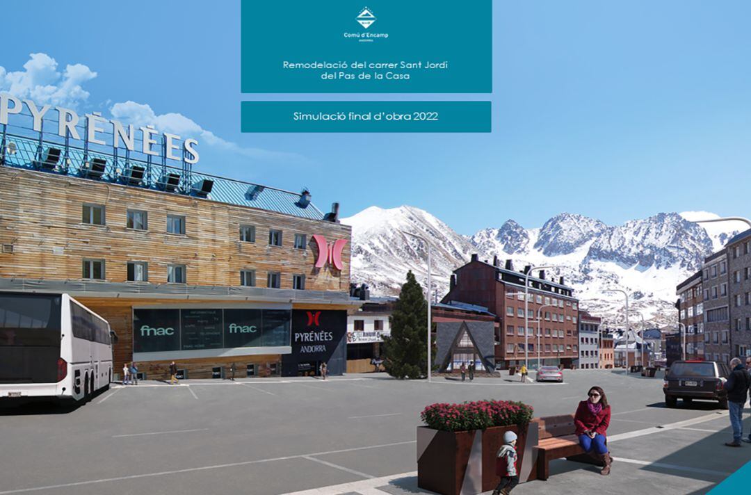 Simulació de l'estat final del carrer Sant Jordi del Pas de la Casa.