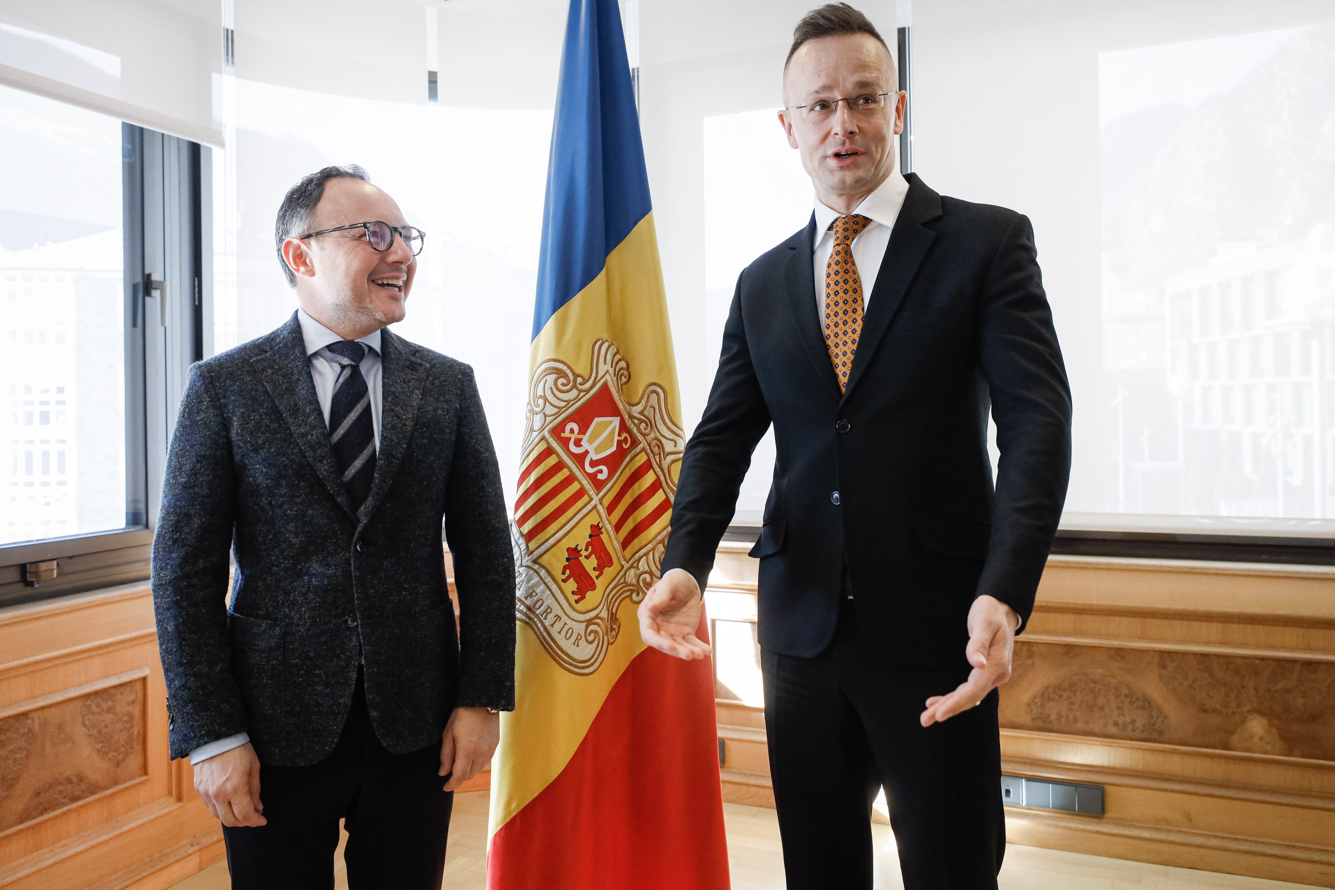 El cap de Govern, Xavier Espot, ha rebut el primer ministre d'Afers Exteriors i Comerç d'Hongria, Péter Szijjártó