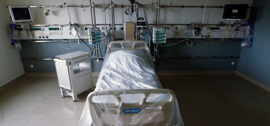 Habitación reservada para enfermos de coronavirus en un hospital.