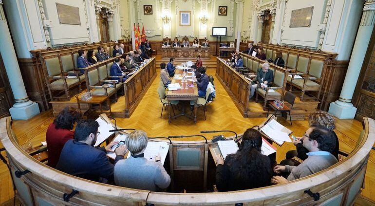 Imagen de archivo del pleno del Ayuntamiento de Valladolid