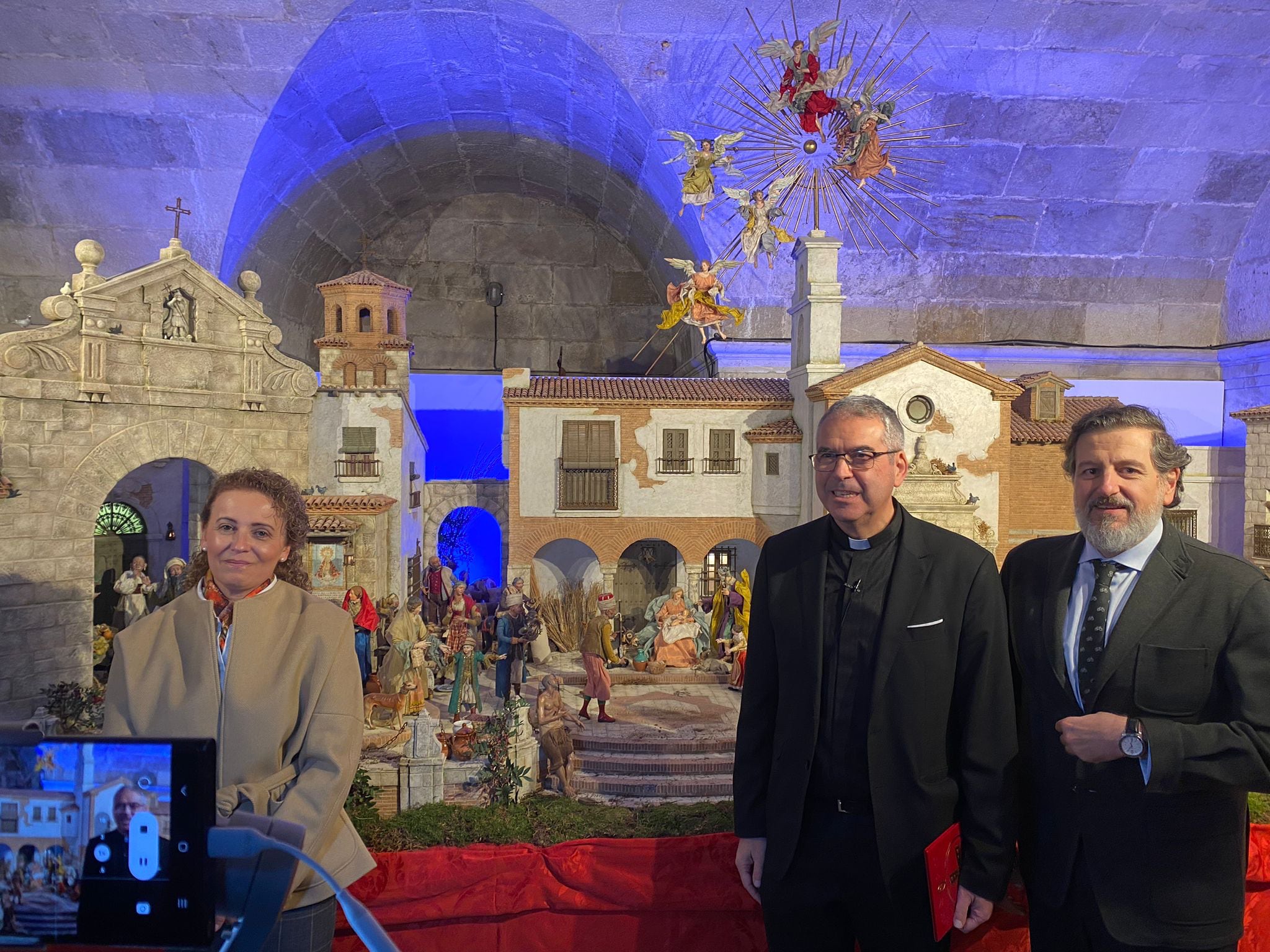 Inauguración del Belen Napolitano de la Fundación Caja Rural en la Cripta de la Catedral