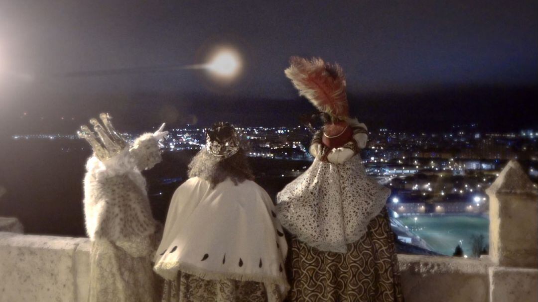 Los Reyes Magos en su visita a Palencia