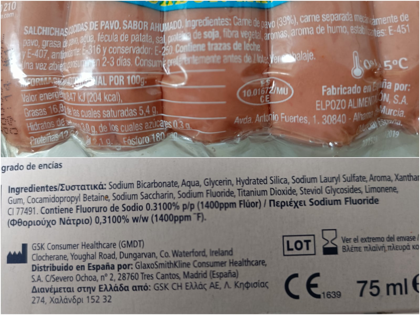 Etiquetado de varios productos de un supermercado