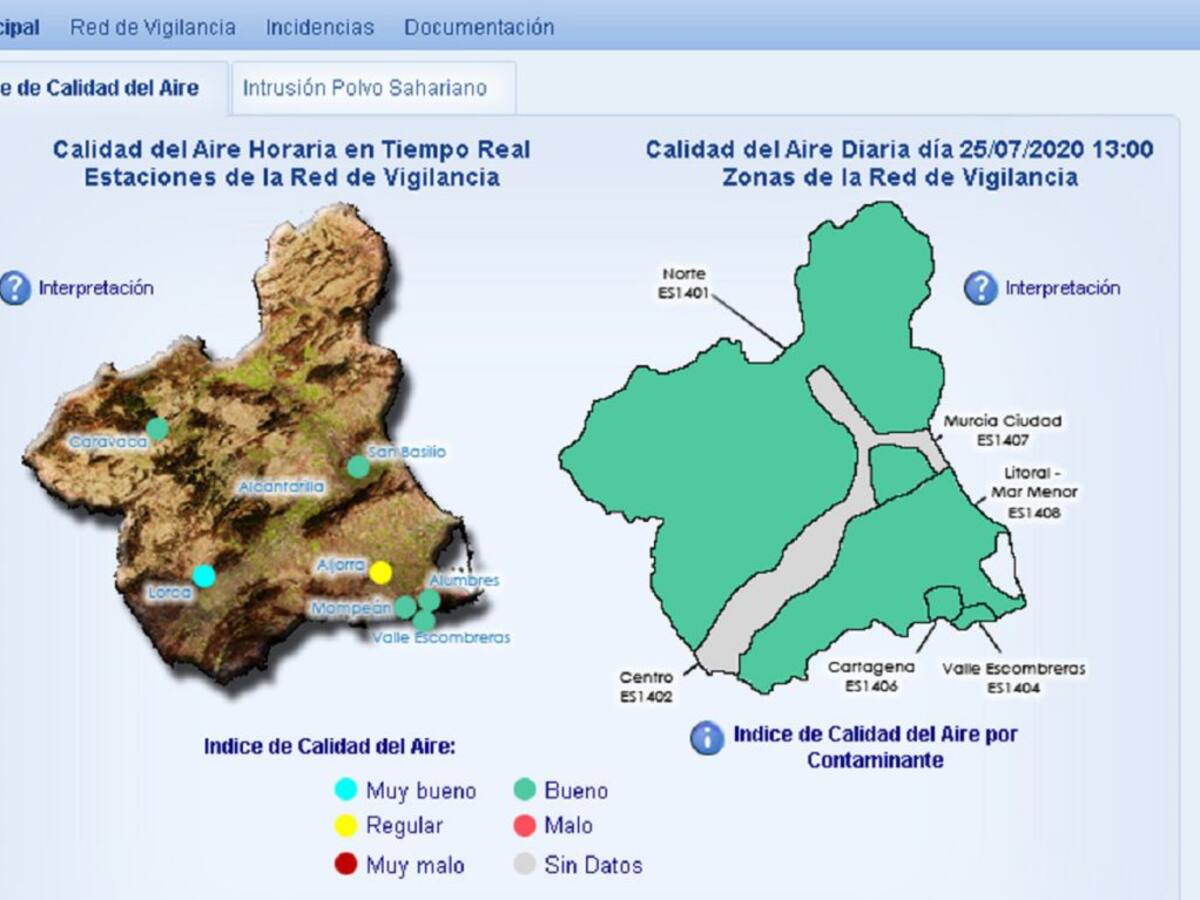 La contaminación por partículas registra nivel 1 preventivo en la estación medidora de La Aljorra