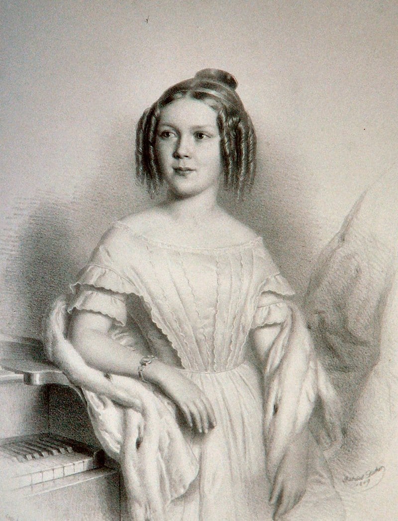 Constanze Geiger. Litografía de 1849 de Gabriel Decker