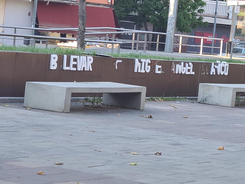 Así quedó el homenaje tras el acto de vandalismo sufrido