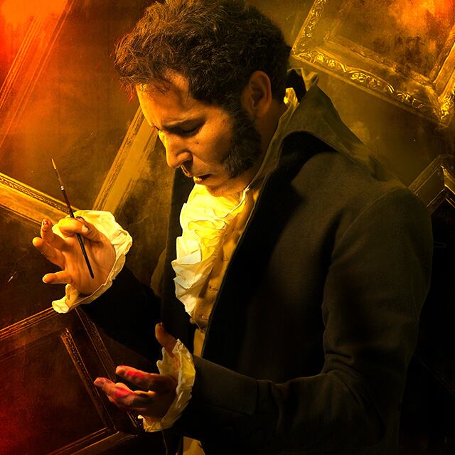 El actor Javier Godino en el papel del Goya en el musical  'Goya, la melodía de una leyenda'.