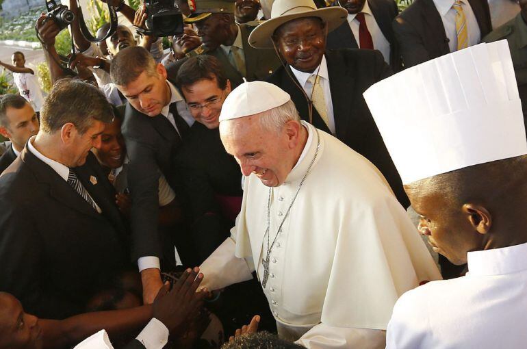 El papa Francisco durante su visita a África. 