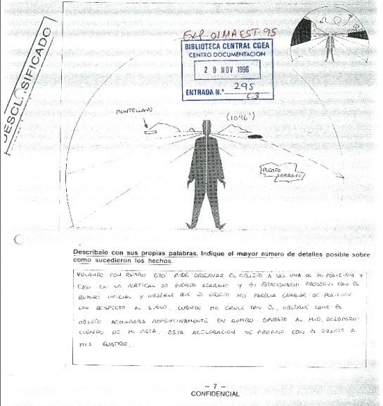 Descripción de uno de los testigos del avistamiento en Morón de la Frontera