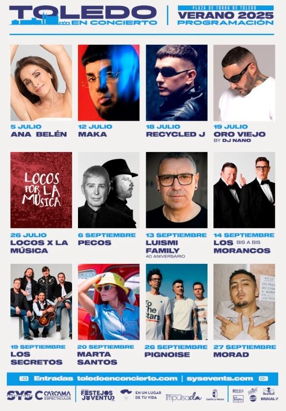 Cartel promocional de Toledo en concierto 2025