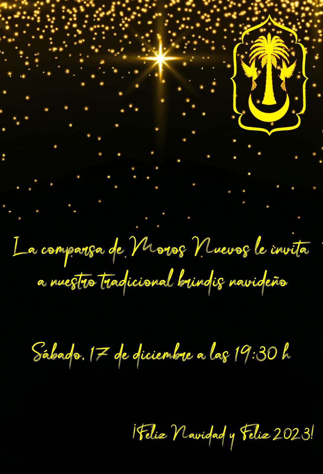 invitación para el brindis de Navidad de la Comparsa