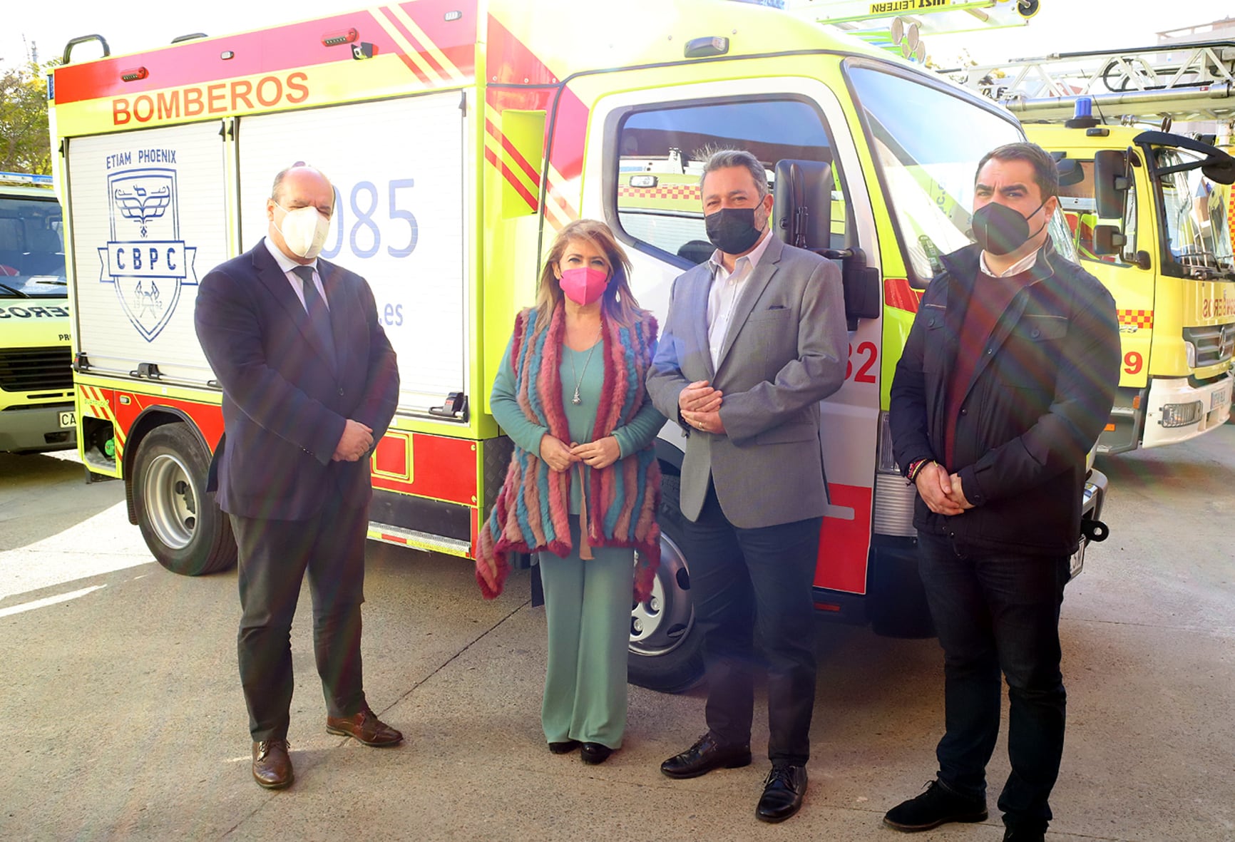 Alcaldesa de Jerez durante su visita al Parque de Bomberos