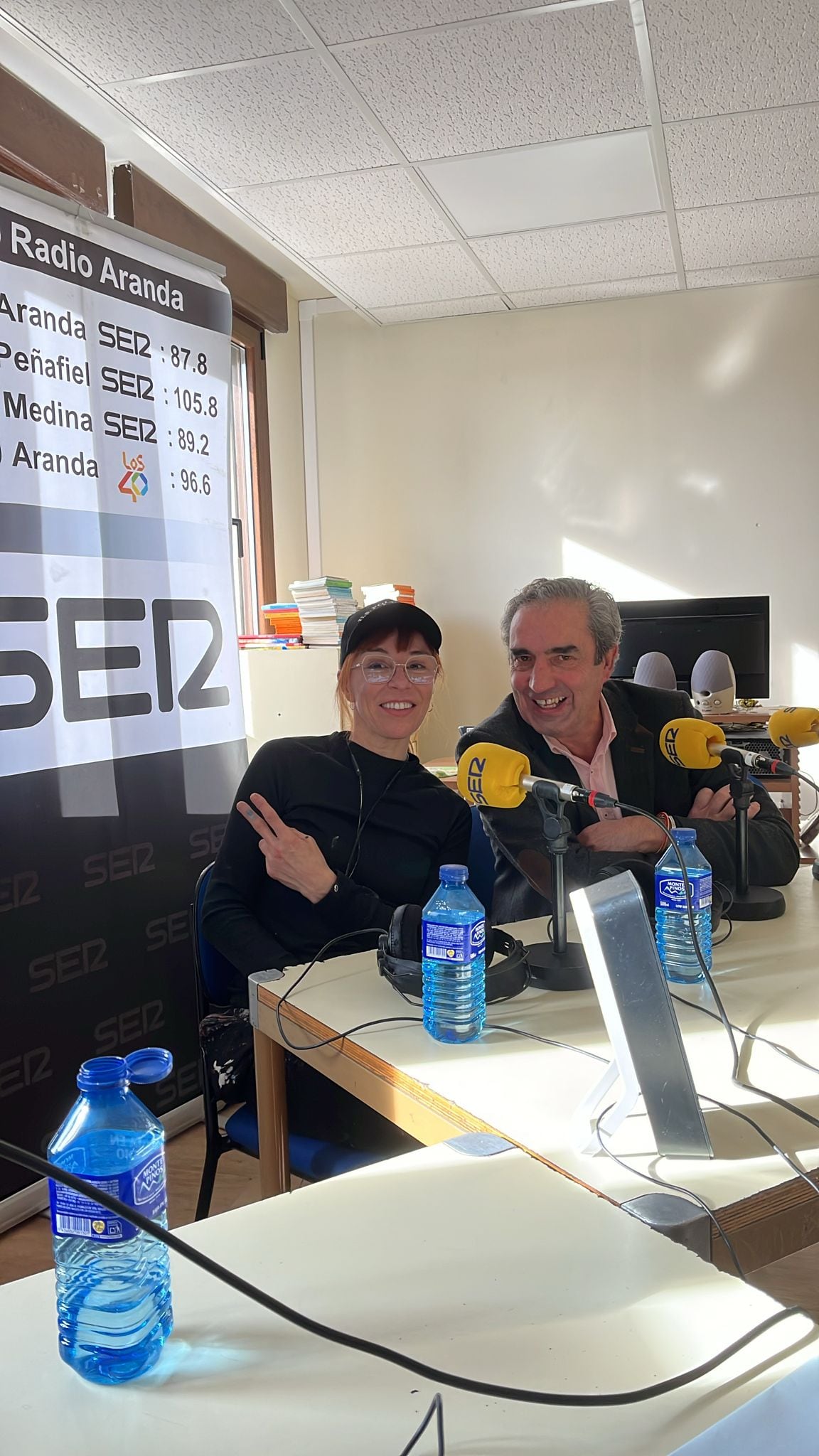 Lula Goce con el alcalde de Roa, David Colinas