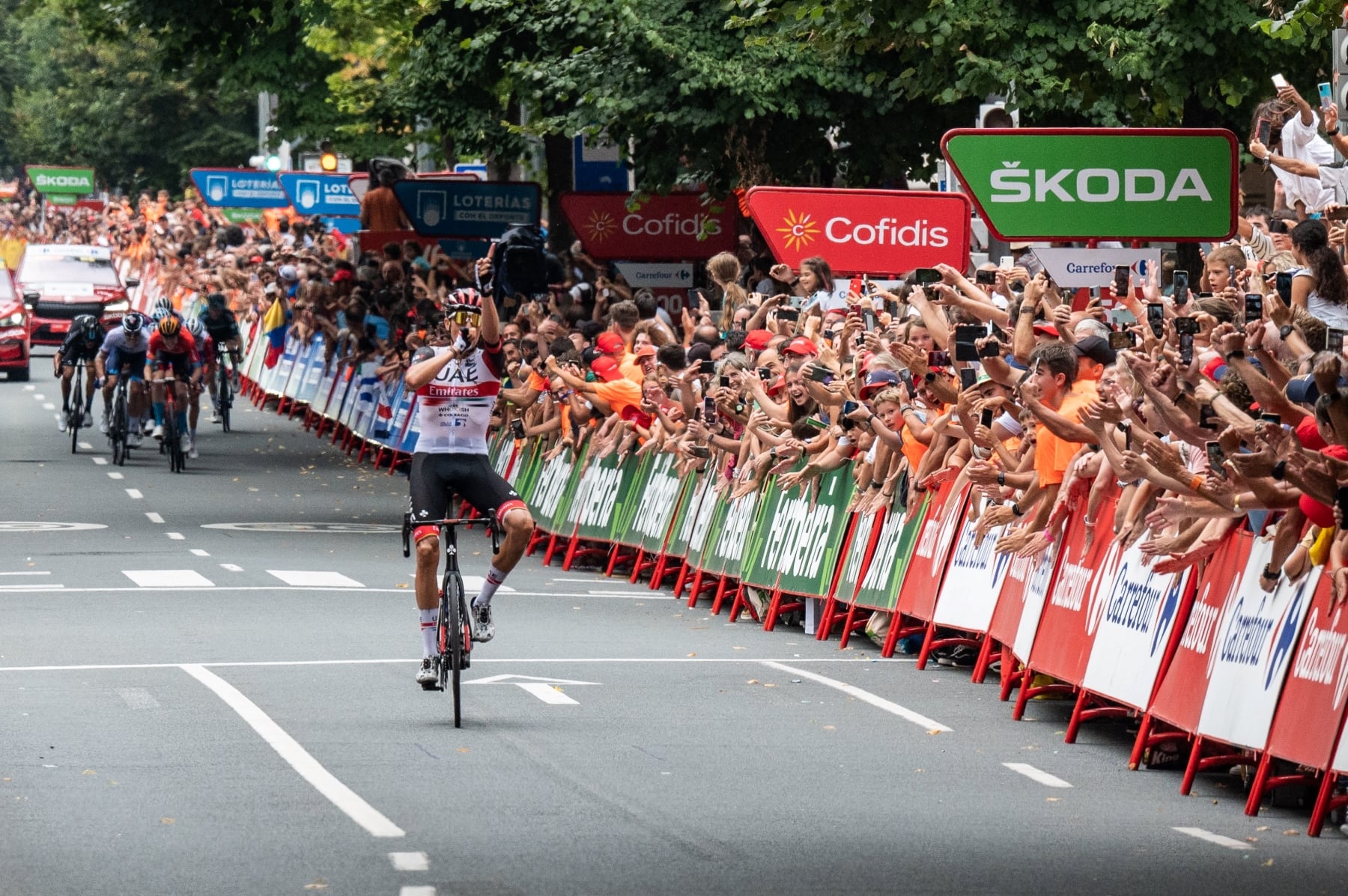 Marc Soler en una llegada de la pasada Vuelta Ciclista a España.