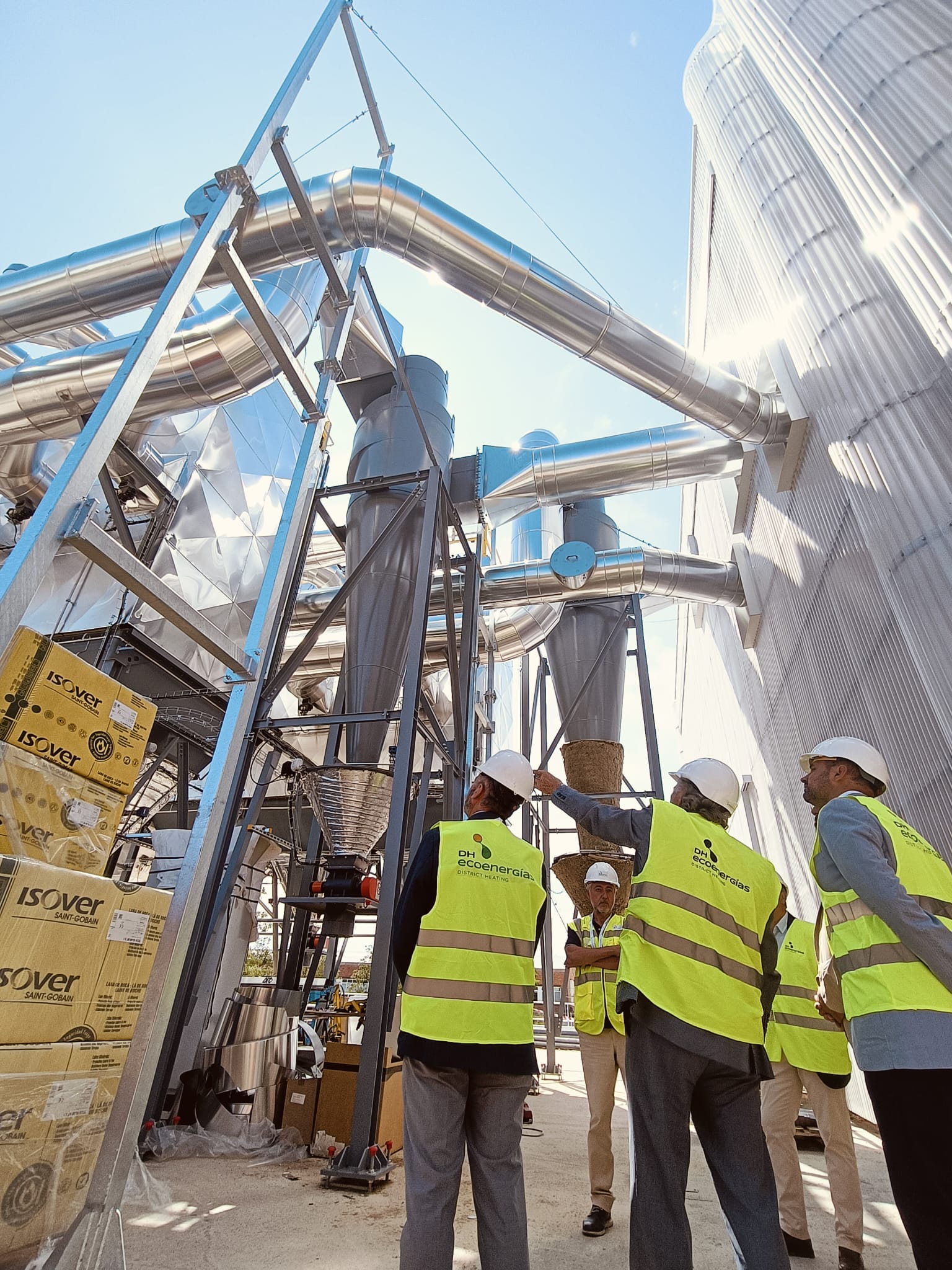 Visita Obras Central Biomasa red de calor Ávila