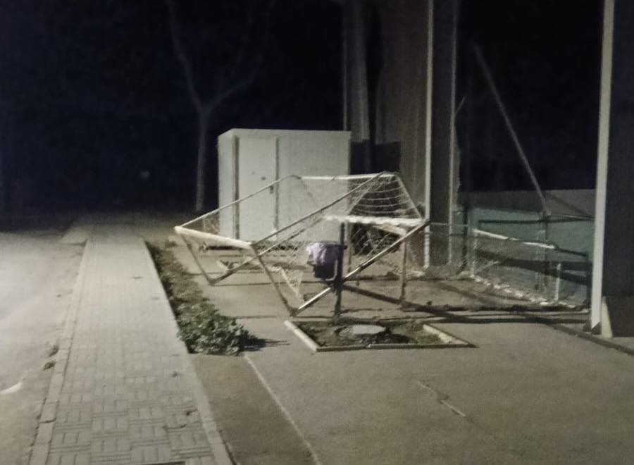 Efectos del viento en el Polideportivo de Villena