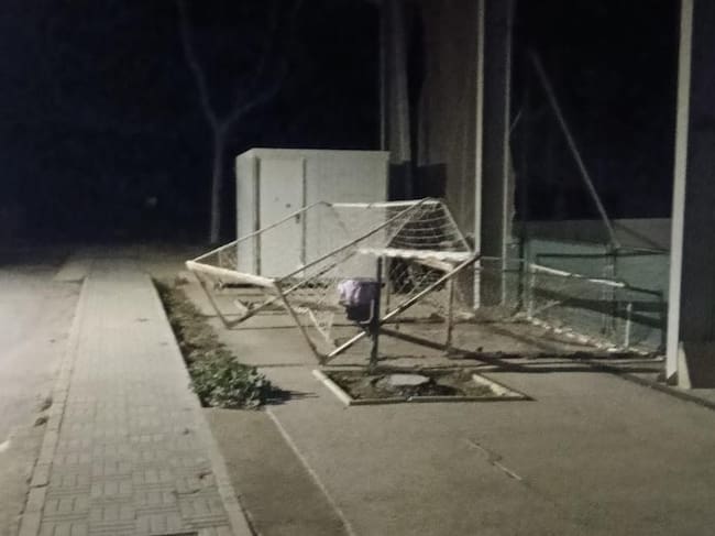 Efectos del viento en el Polideportivo de Villena