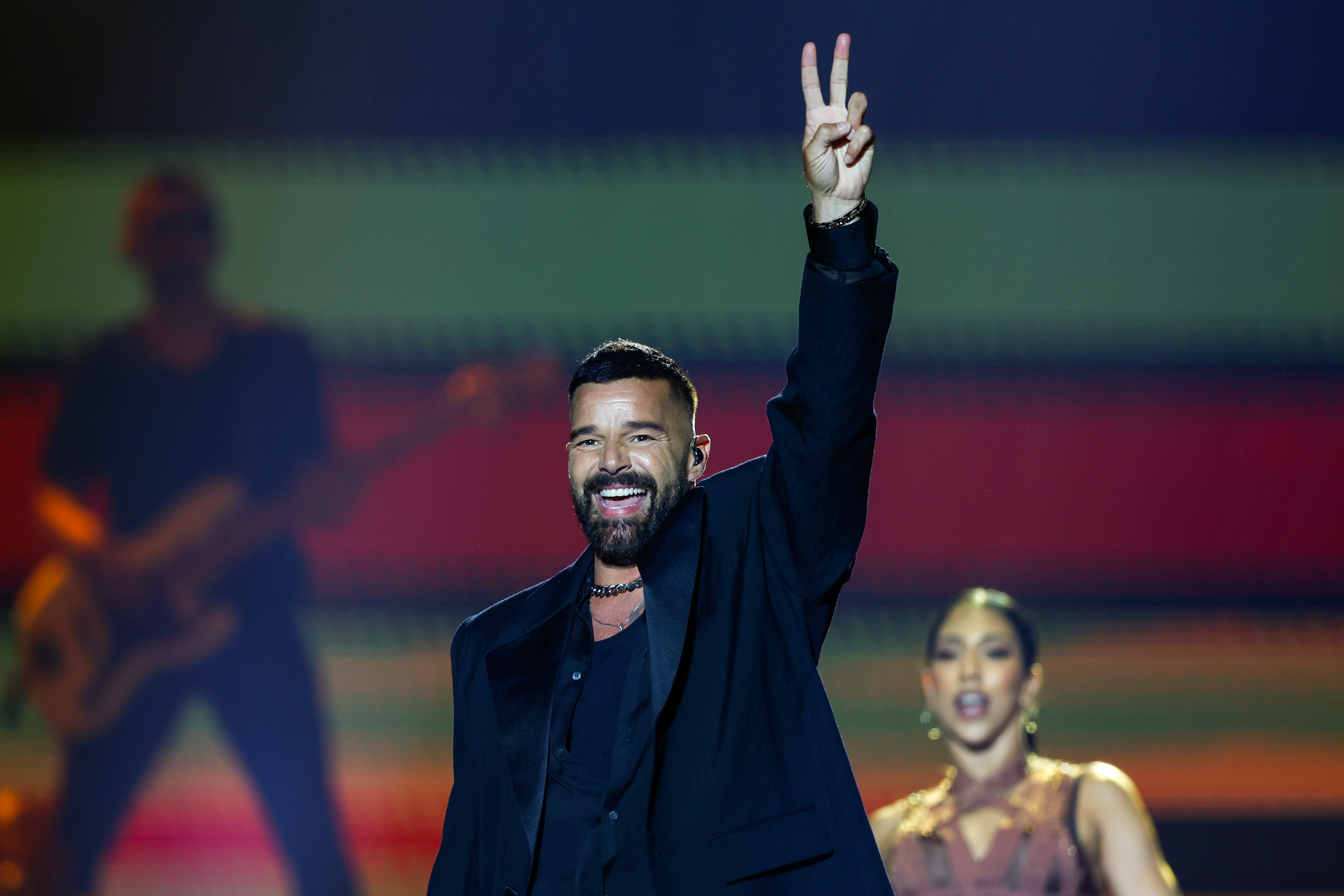 Madrid, 17/07/2024. El cantante puertorriqueño Ricky Martin durante su concierto de este miércoles en el WiZink Center de Madrid