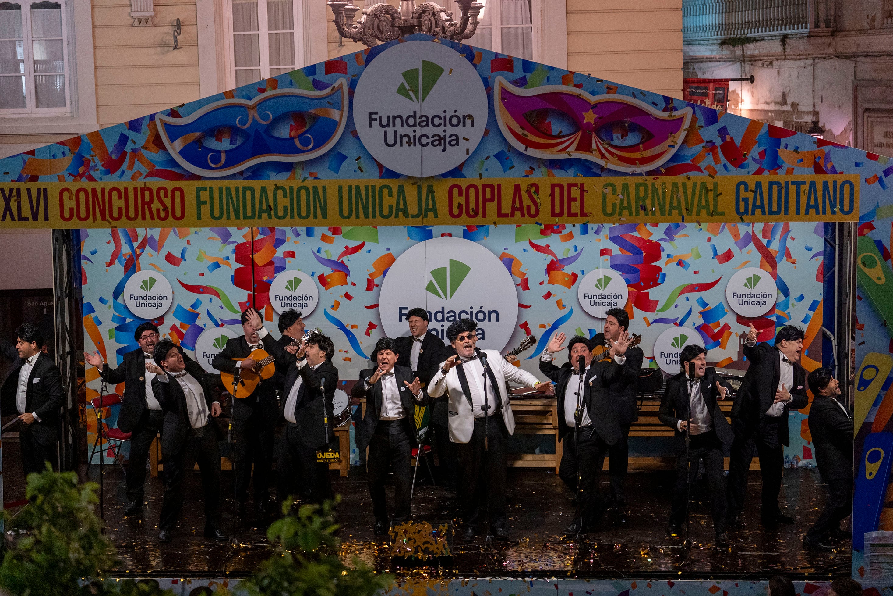 El tablao del concurso de coplas de la Fundación Unicaja