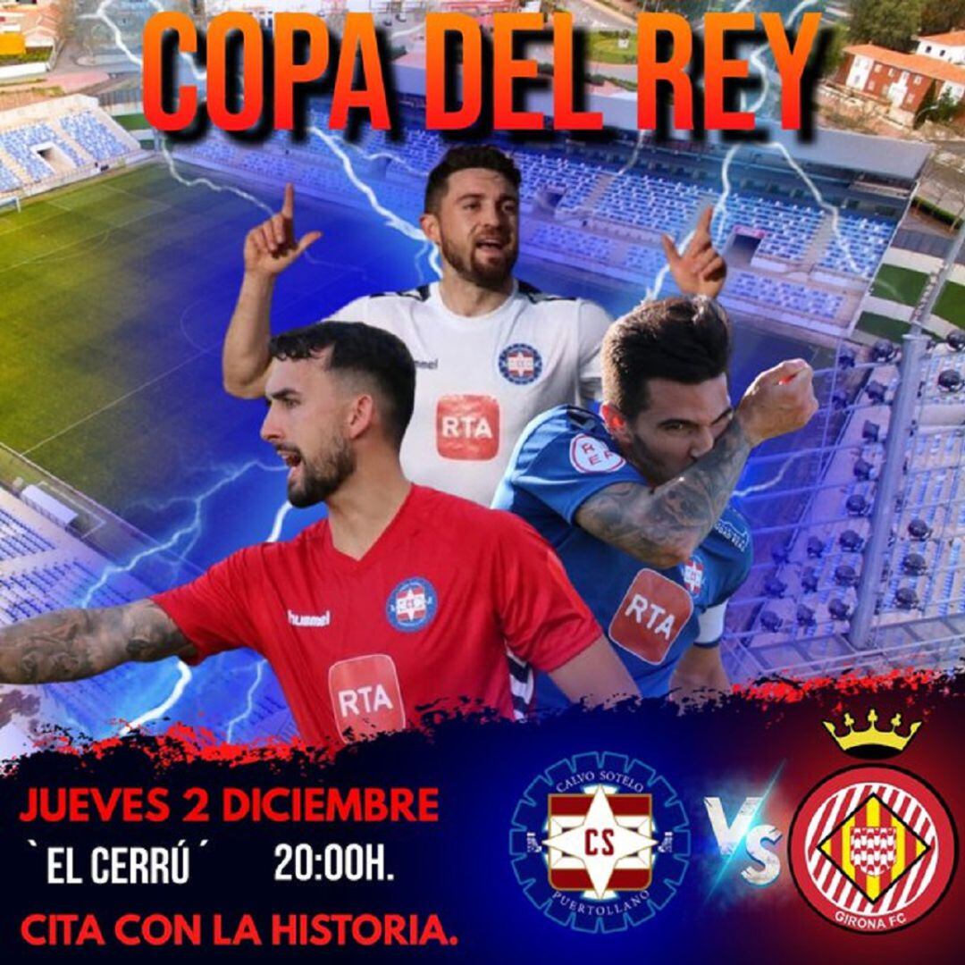 Cartel anunciador del partido