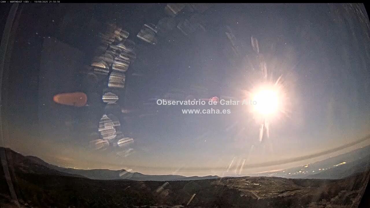 La imagen que se vio y captaron desde Calar Alto