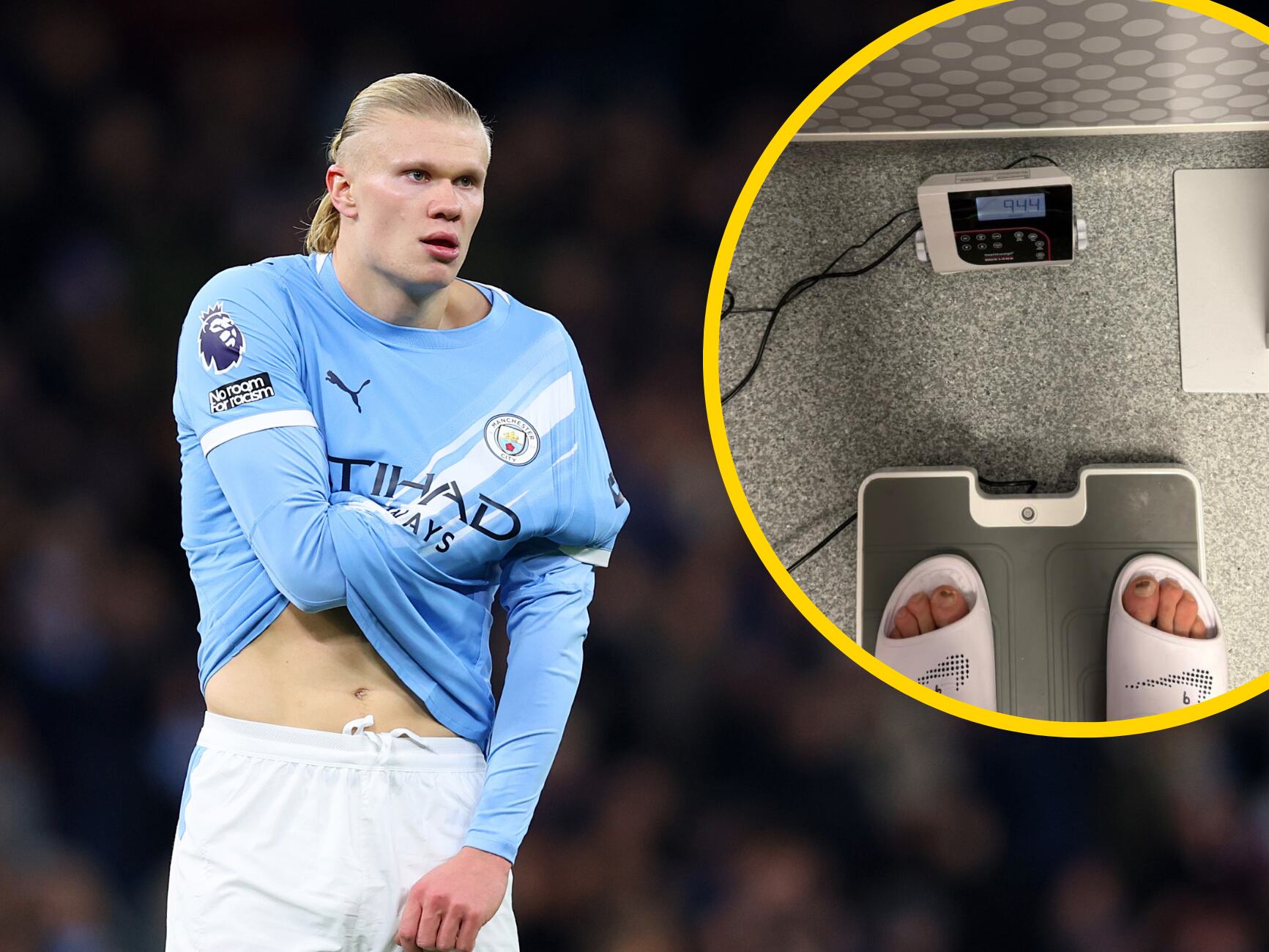 Erling Haaland, junto a la imagen publicada en sus redes sociales