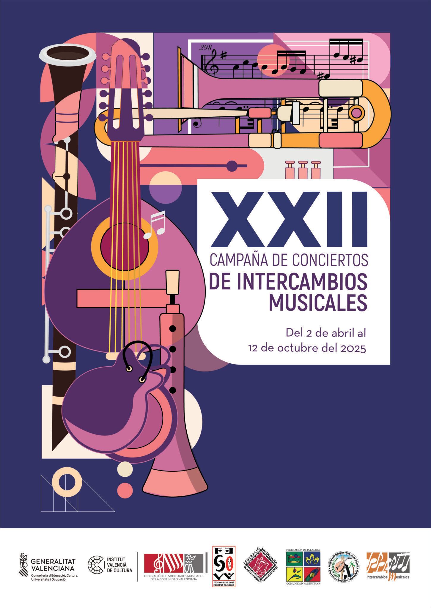 Cartel XXII Intercambio Musical. Fuente: Radio Xàtiva Cadena SER