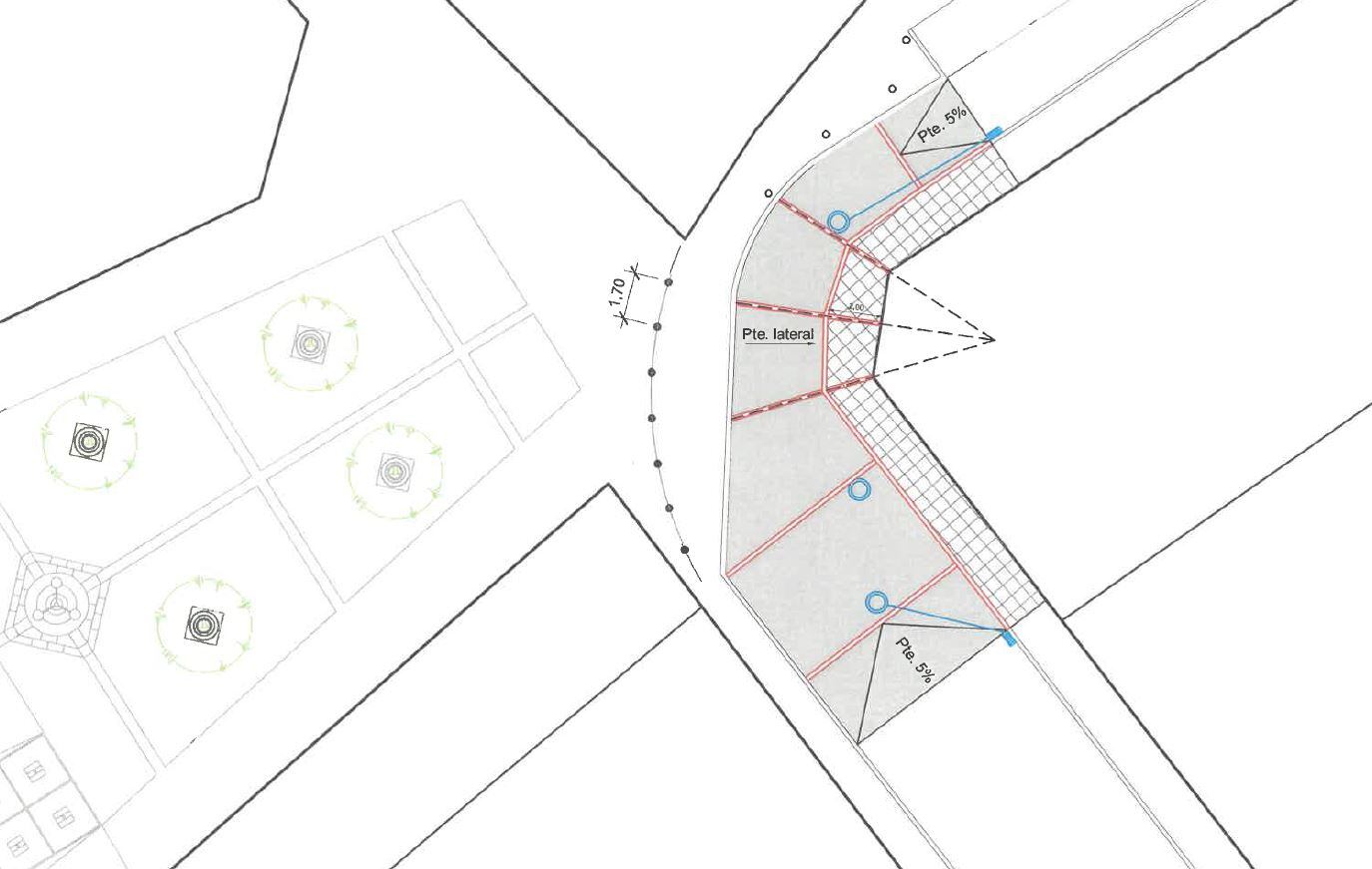 Proyecto de paso elevado entre la plaza Nuestra Señora de Salas y la calle Clerigech