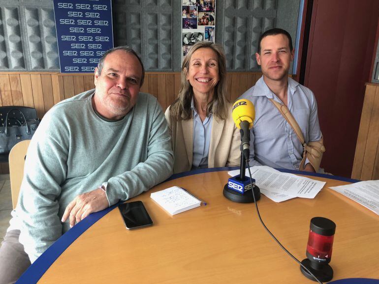 Aitor Morrás, Carmen Ferrer y Simón Planells