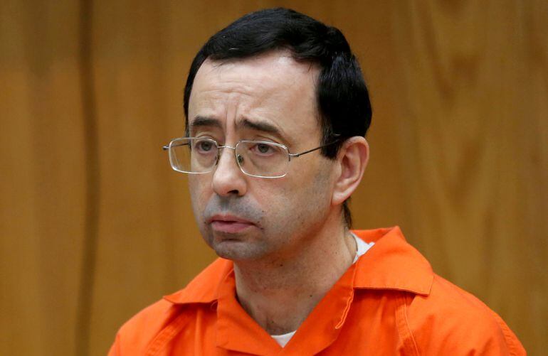 Larry Nassar durante su juicio en noviembre de 2017