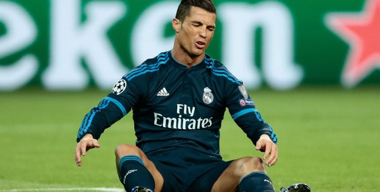 Cristiano Ronaldo se lamenta tras una jugada fallida en Wolfsburgo