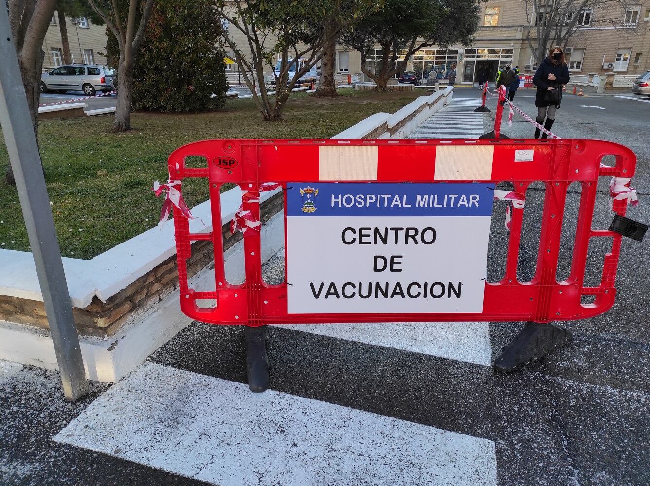 El Hospital Militar de Zaragoza es uno de los centros de vacunación en Aragón