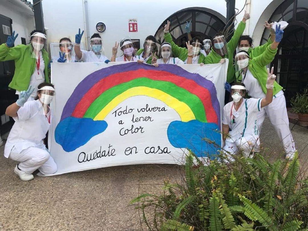 Personal de la residencia de San Roque.