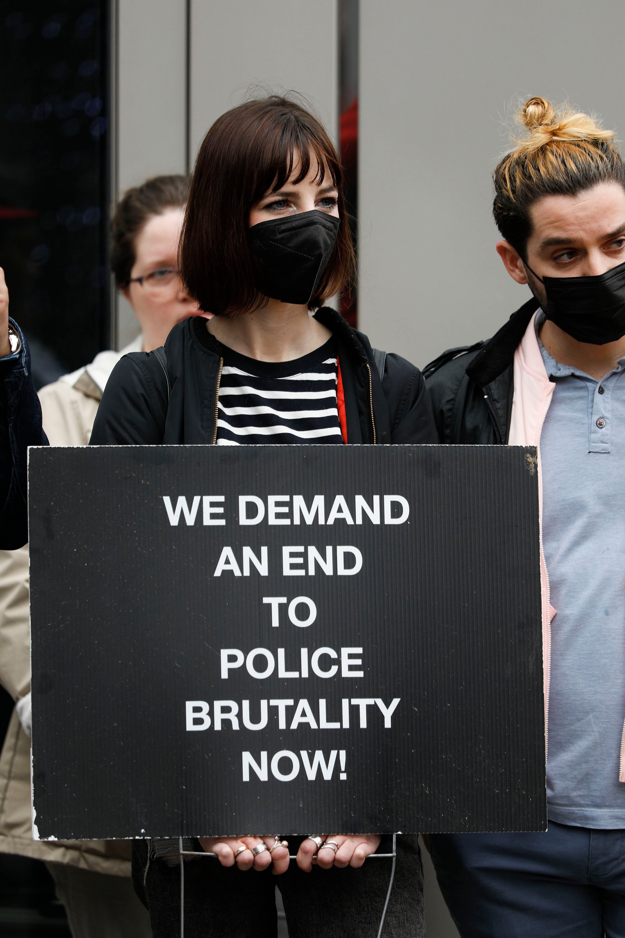 Protesta contra la muerte a manos de la policía de Patrick Lyoya  en Grand Rapids, Michigan.