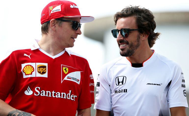 Kimi Raikkonen y Fernando Alonso.