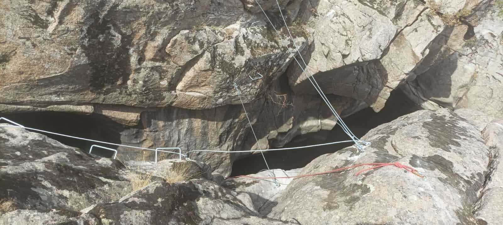 Vías ferratas instaladas en Santa Ana de Pusa (Toledo)