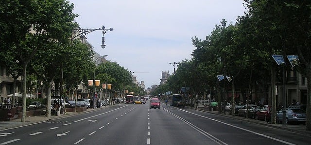 Una imatge de l&#039;Avinguda Diagonal de Barcelona