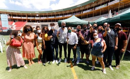 Presentación del concierto de Belter Souls ante la prensa en la plaza de toros de Murcia